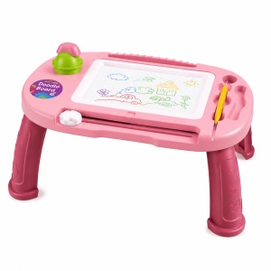 Tabla magnetica educativa Doodle Board pentru copii, cu masuta, pix si accesorii, 40 x 28,5 cm - Img 4