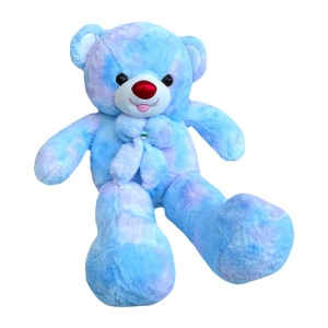 Ursulet de plus Noble, cu papion, Inaltime 74 cm, Albastru