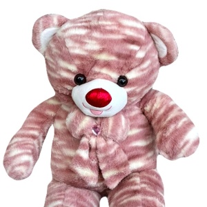 Ursulet de plus Noble, cu papion, Inaltime 74 cm, Roz