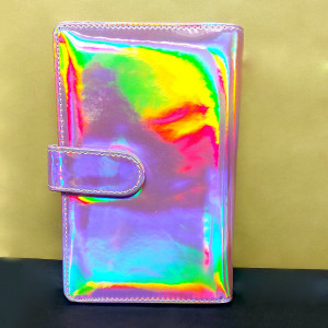 Agenda de notite Halou, cu liniatura si coperta caserata cu efect multicolor, reflectorizant2