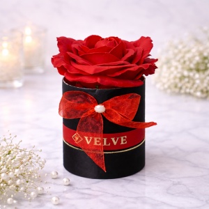 Aranjament My Love, Trandafir de sapun in forma de inima ambalat in cutie eleganta