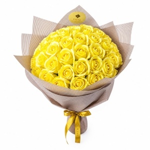 Buchet floral Royal cu 31 trandafiri de sapun, 55 cm - Img 9