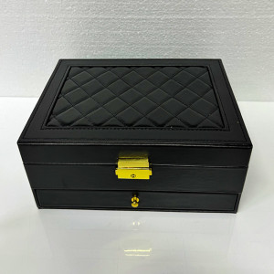 Caseta eleganta pentru accesorii si bijuterii, Negru