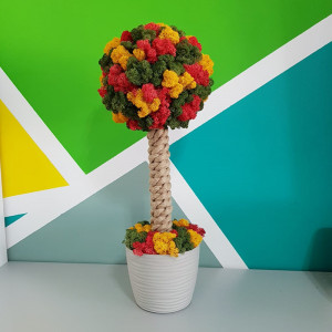 Copacel din licheni stabilizati Autum Tree, 55 cm inaltime, 65 cm circumferinta