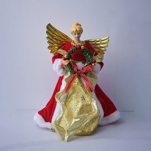 Decoraţiune de Craciun, Craiasa Zapezii, Varf de Brad, Rosie, 30cm