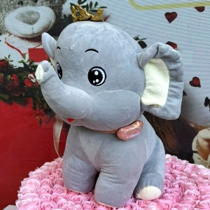 Elefant de plus Trompi, Inaltime 47 cm, Gri