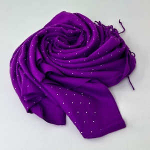 Esarfa Cashmere Sparkle, pentru femei, in cutie cadou, Mov - Img 5