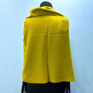 Esarfa tip sal Belladona, din material subtire, cu franjuri si emblema, Olive, 180x65 cm 4