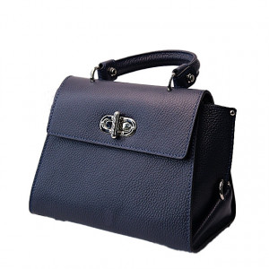 Geanta eleganta, PoshPurse, din piele naturala, de tip business si inchidere laterala, Negru