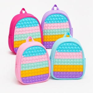 Ghiozdan copii pentru gradinita cu fata Pop It senzoriala, bretele reglabile, 27 x 23 x 9 cm