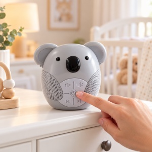 Jucarie muzicala Koala pentru bebelusi, 12 melodii si sunete din natura, volum reglabil, gri, 0 luni+ - Img 3