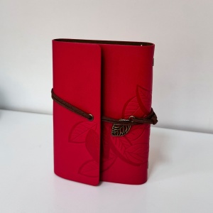 Jurnal Vintage pentru calatorii, in cutie, cu snur, Rosu - Img 2