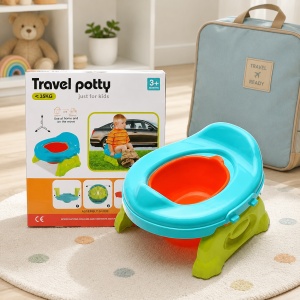 Olita portabila Travel Potty pentru copii, pliabila, pentru acasa si calatorii, 3 ani+, max. 35 kg