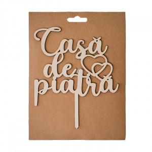 Ornament decorativ din lemn cu mesajul 