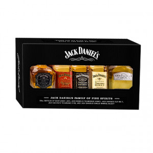 Pachet Jack Drink's Family cu 5 sticle, Jack Daniel’s Gentleman, Jack Daniel’s Honey, Jack Daniel’s  whiskey, Jack Daniel’s Fire si Jack Daniel’s Single
