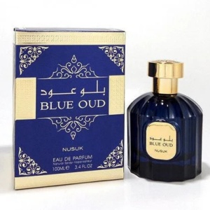 Parfum arabesc, Apa de Parfum Nusuk Blue Oud, Unisex, 100 ml