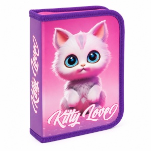 Penar echipat Kitty Love, 1 fermoar, 2 extensii, 32 piese, roz - Img 3