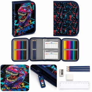 Penar echipat T-Rex Dino, 1 fermoar, 2 extensii, 30 piese, bleumarin - Img 2