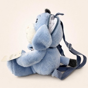 Rucsac jucarie din plus Magarusul Eeyore, cu bretele reglabile, buzunar cu fermoar si bandana, albastru, 40x25 cm - Img 3
