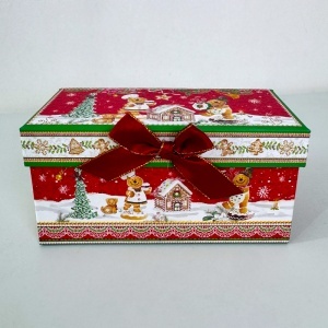 Set 2 cani din ceramica, Gingerbread House, ambalate in cutie cadou eleganta, 150 ml, Rosu - Img 4