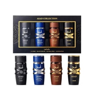 Set 4 mini parfumuri Lattafa Asad Collection, Barbati, 4×25 ml - Img 2