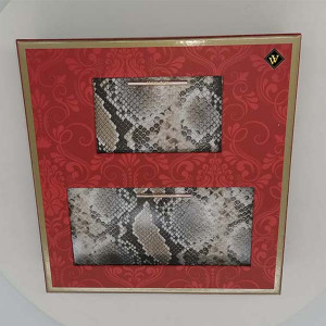 Set de 2 portofele cu imprimeu snake, crem