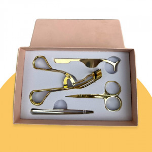 Set patru accesorii pentru stilizarea genelor si sprancenelor, Gold - Img 2