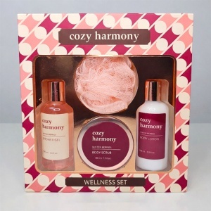 Set pentru femei, Cozy Harmony, cu gel de dus, lotiune de corp si body scrub - Img 2