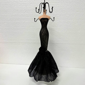 Suport bijuterii sub forma de silueta, Negru, 39cm