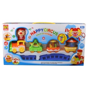 Trenulet electric cu sunete si lumini Happy Circus, 3+ - Img 2