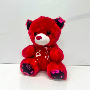 Ursulet de plus cu funda Lady Bear, Inaltime 21 cm, Rosu