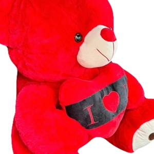 Ursulet de plus Lolo, cu inimioara, inaltime 57 cm, Rosu