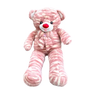 Ursulet de plus Noble, cu papion, Inaltime 74 cm, Roz
