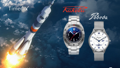 Timedix is exclusive representative of the two famous Russian brands Raketa and Pobeda
