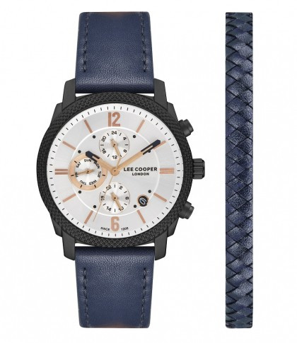 Мъжки часовник LEE COOPER LC07077.639 комплект с кожена гривна