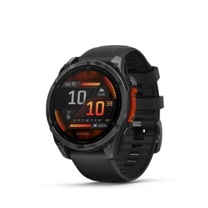 GARMIN FĒNIX® 8 - 47 мм, AMOLED - Slate Gray с Black силиконова каишка