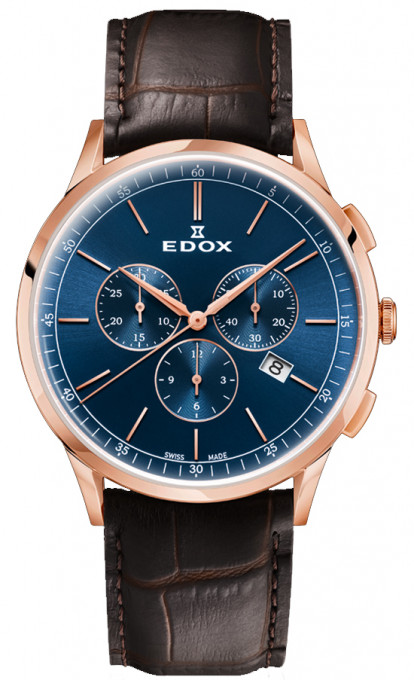 EDOX Les Vauberts Chrono 10236-37RC-BUIR - Мъжки часовник