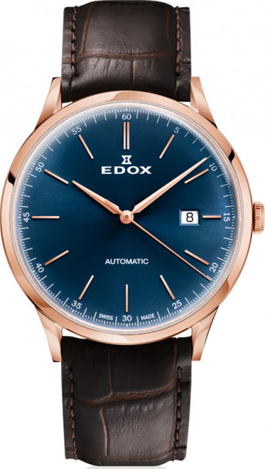 Edox Automatic Les Vauberts 80106-37RC-BUIR - Мъжки часовник