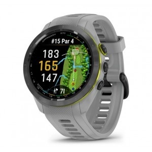 Garmin Approach® S70 - 42 мм черен керамичен безел с Powder Grey силиконова каишка