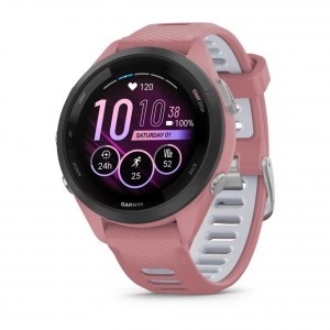 Garmin Forerunner 265S Black безел с Light Pink корпус и Light Pink/Powder Grey силиконова каишка Смарт часовник