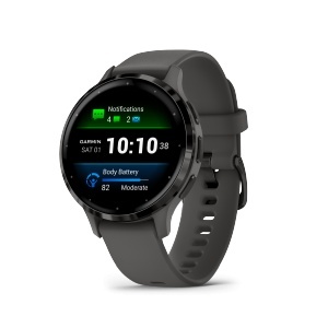 GARMIN Venu® 3S - Slate Bezel withPebble Gray Case and Silicone Strap