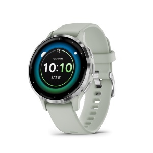 GARMIN Venu® 3S - Silver Bezel with Sage Grey Case and Silicone Strap