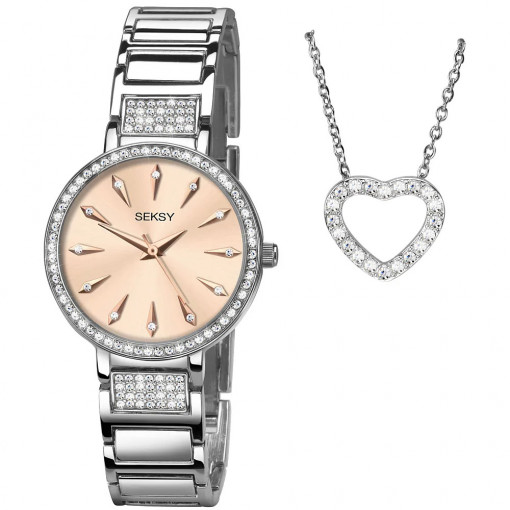 SEKSY SWAROVSKI CRYSTALS ELEGANCE - S-2534G.76 - ДАМСКИ АНАЛОГОВ ЧАСОВНИК