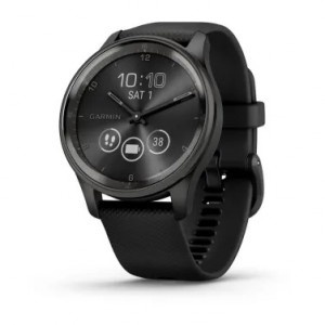 GARMIN vívomove® Trend - Slate Bezel with Black Case and Silicone Strap