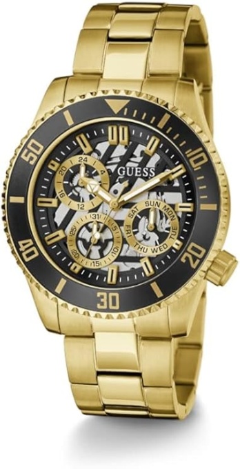 Guess Orologio Da Uomo AXLE GW0488G2 - Quadrante Oro E Bracciale