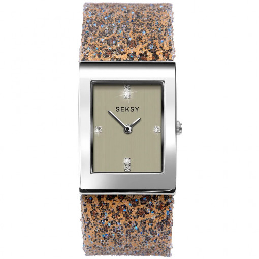 SEKSY ROCKS LEOPARD PRINT SWAROVSKI CRYSTALS - S-2851.37 - ДАМСКИ АНАЛОГОВ ЧАСОВНИК