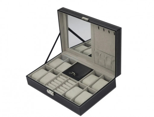 Луксозна кутия-органайзър за часовници и аксесоари D42