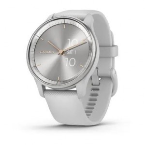 GARMIN vívomove® Trend - Silver Bezel with Mist Grey Case and Silicone Strap
