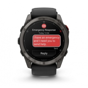 Garmin Fēnix® 8 Pro – 51 мм, AMOLED, Sapphire - Carbon grey DLC titanium с Black/pebble grey силиконова каишка - Смарт часовник - Img 2