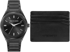Trussardi R2453156007 - Мъжки комплект часовник и калъф за карти - Img 2